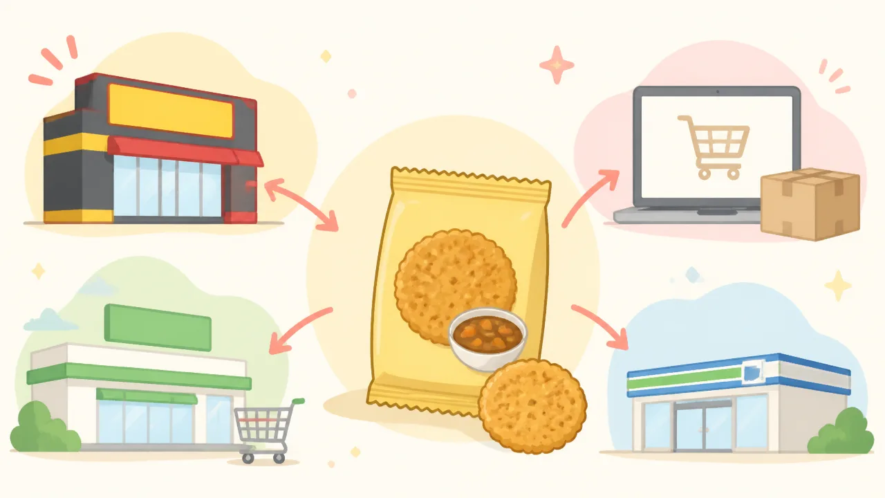 半熟カレーせんべいはどこで売ってる？販売店や通販を調査！